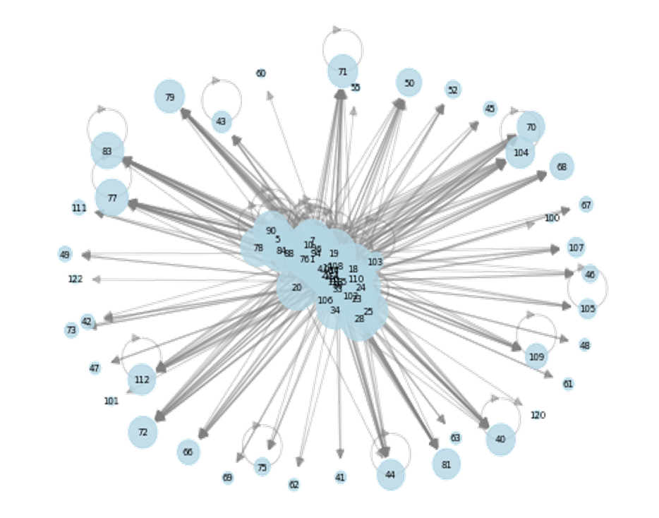 Network Visualization of Taxi Record at Precinct Level
